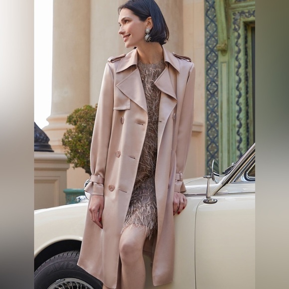 Trina Turk SOUTH TRENCH COAT S - Picture 1 of 13